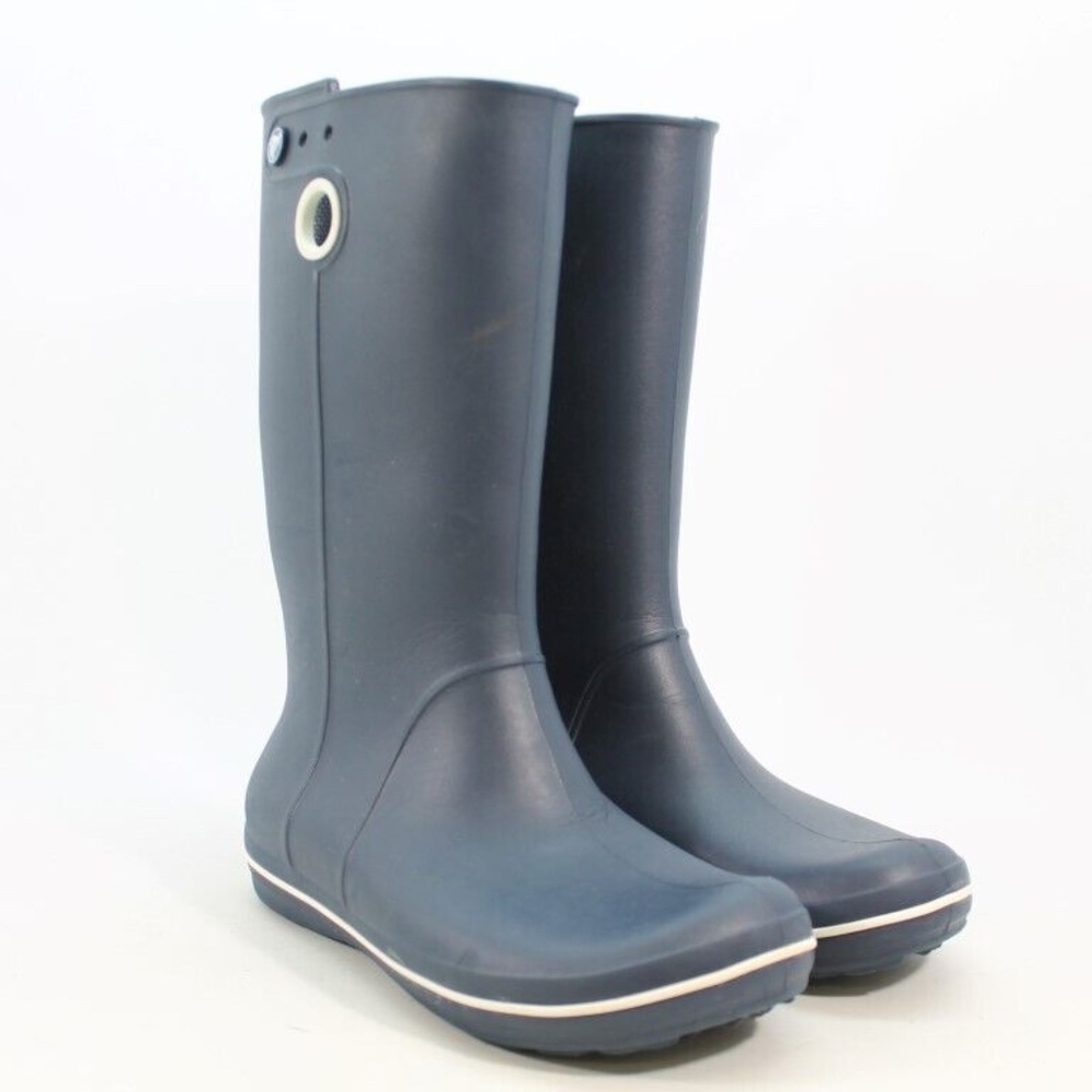Crocs women's Tall Jaunt rain boots size 9 navy blue